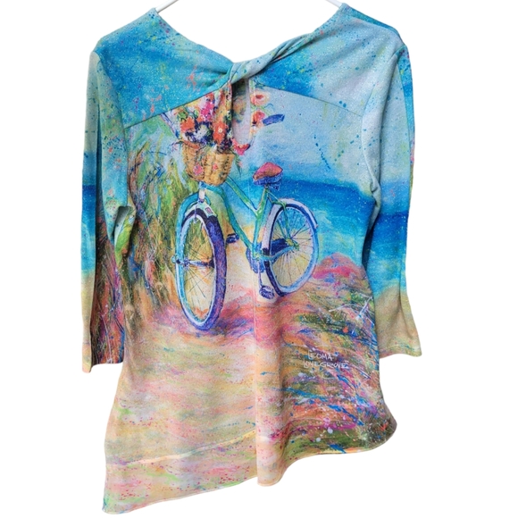 Leoma Lovegrove Bicycle Back Keyhole Twist Top Size PM - Picture 2 of 14